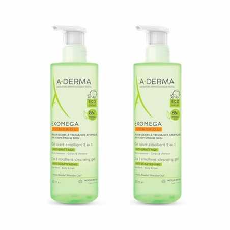 A-DERMA EXOMEGA CONTROL GEL LIMPIADOR 2x500ML