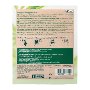 KNEIPP MASCARILLA FACIAL CHILL OUT 1 UNIDAD