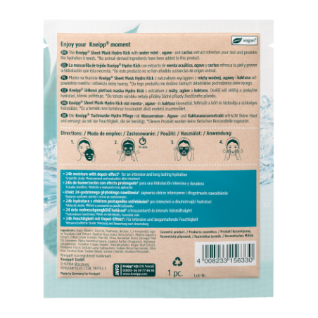 KNEIPP MASCARILLA FACIAL HYDRO KICK 1 UNIDAD