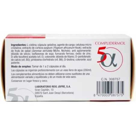 COMPLIDERMOL 5 ALFA 60 CAPSULAS ANTICAÍDA