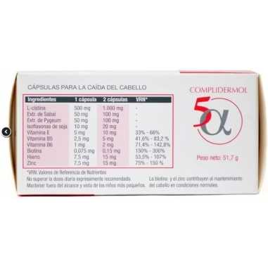 COMPLIDERMOL 5 ALFA 60 CAPSULAS ANTICAÍDA