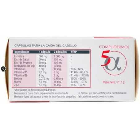 COMPLIDERMOL 5 ALFA 60 CAPSULAS ANTICAÍDA