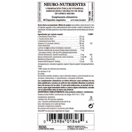 SOLGAR NEURO NUTRIENTES 60 CAPSULAS