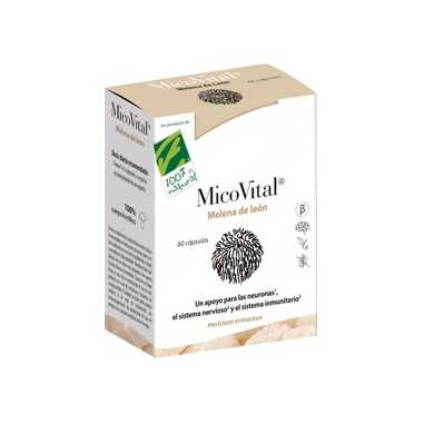 100% NATURAL MICOVITAL MELENA DE LEON 60 CAPSULAS