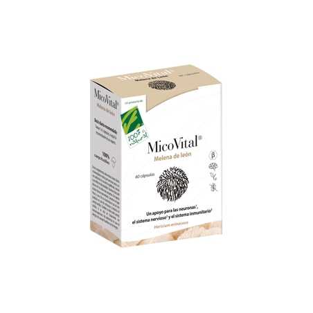 100% NATURAL MICOVITAL MELENA DE LEON 60 CAPSULAS