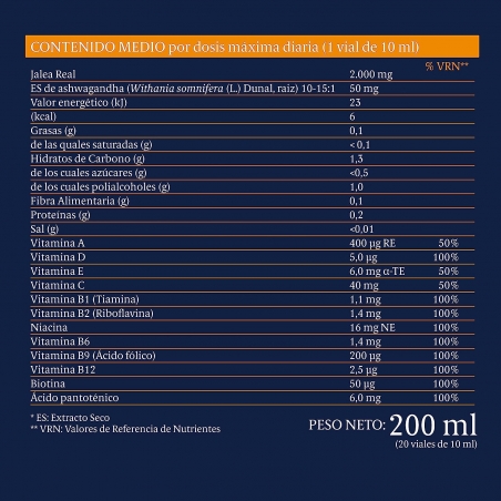 BLACK BEE PHARMACY JALEA REAL MULTIVITAMINAS 20 VIALES 10 ML