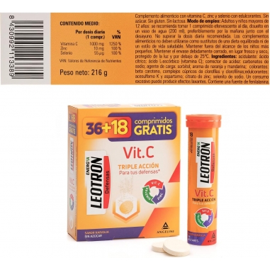 LEOTRON VITAMINA C 36 + 18 COMPRIMIDOS