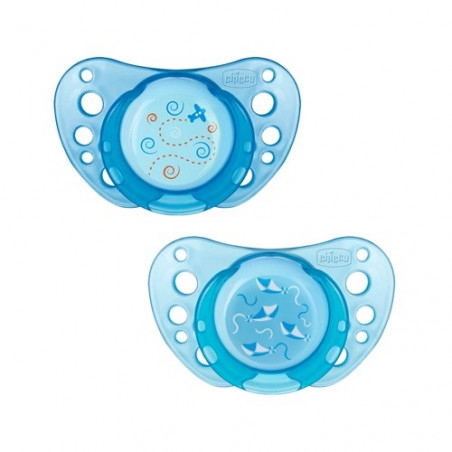 CHICCO PHYSIO AIR CHUPETE CAUCHO AZUL 0M+ 2 UDS