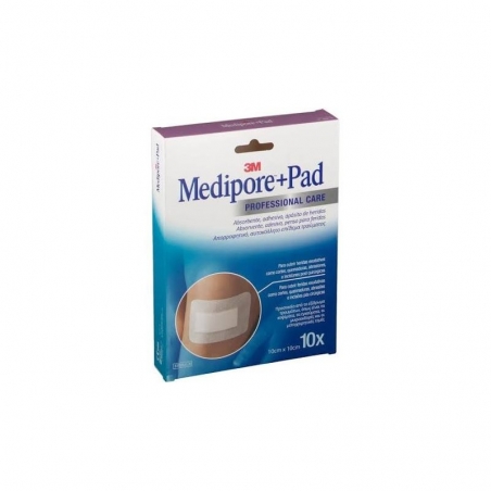 3M MEDIPORE+ PAD APOSITO ESTERIL 10 UNIDADES 10x10 CM