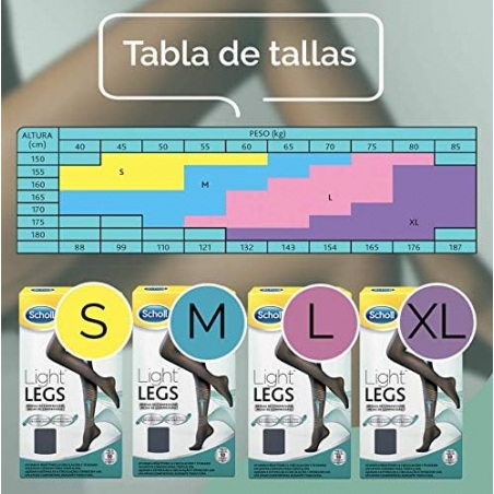 SCHOLL MEDIAS DE COMPRESION 20DEN COLOR NEGRO TALLA S