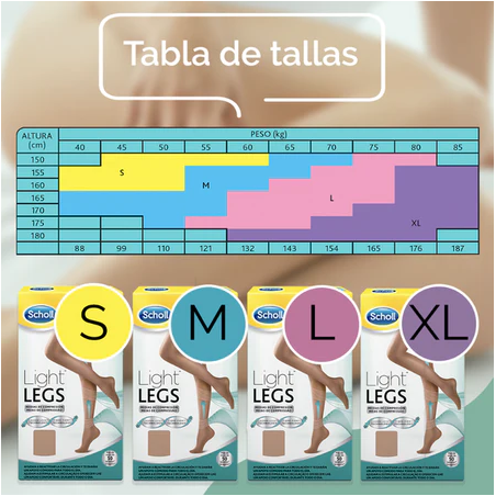 SCHOLL LIGHT LEGS MEDIAS DE COMPRESION 20 DEN TALLA S