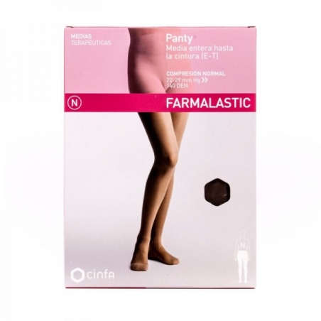 FARMALASTIC PANTY-MEDIA COMPRESIÓN NORMAL T-REINA PLUS NEGRO 1UD
