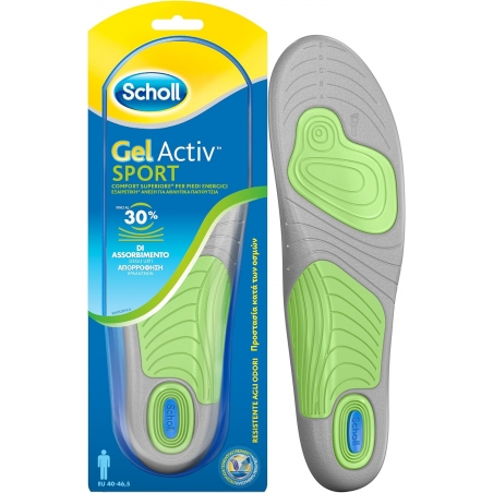 Scholl Plantillas de Gel Activ Deportivas Hombre 1 par