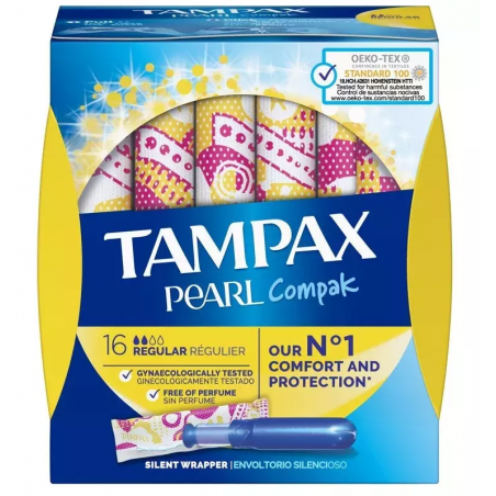 Tampax Pearl Compak regular 16uds
