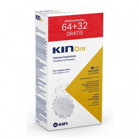 Kin Oro Tabletas Limpiadoras 64+32