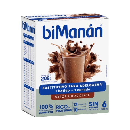 Bimanan Batido Sabor Chocolate 6 Sobres